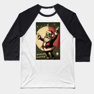 Santa Disco Ball Baseball T-Shirt